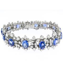 18K Sapphire Diamond Bracelet