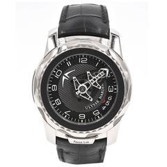 Ulysse Nardin White Gold Tourbillon Black Dial Freak Manual Wind Wristwatch 12