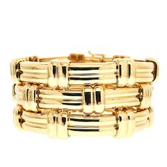 Valentin Magro Modern Design Triple Line Gold Bracelet 9