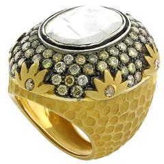 Rose Cut Diamond Gold Ring 9