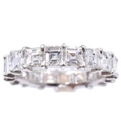 Anillo Eternidad Platino Diamante Cuadrado Nally