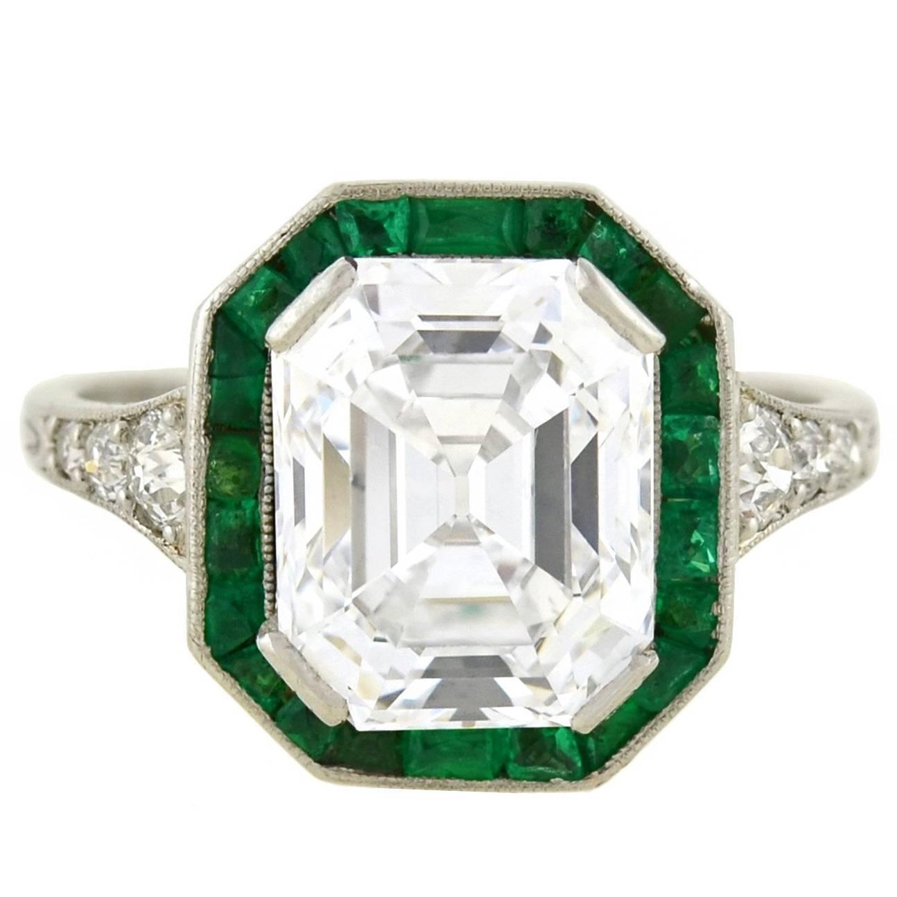 emerald cut diamond engagement rings art deco colorless 3 63 carat emerald cut diamond engagement ring emerald cut diamond engagement rings art deco colorless 3 63 carat emerald cut diamond engagement ring