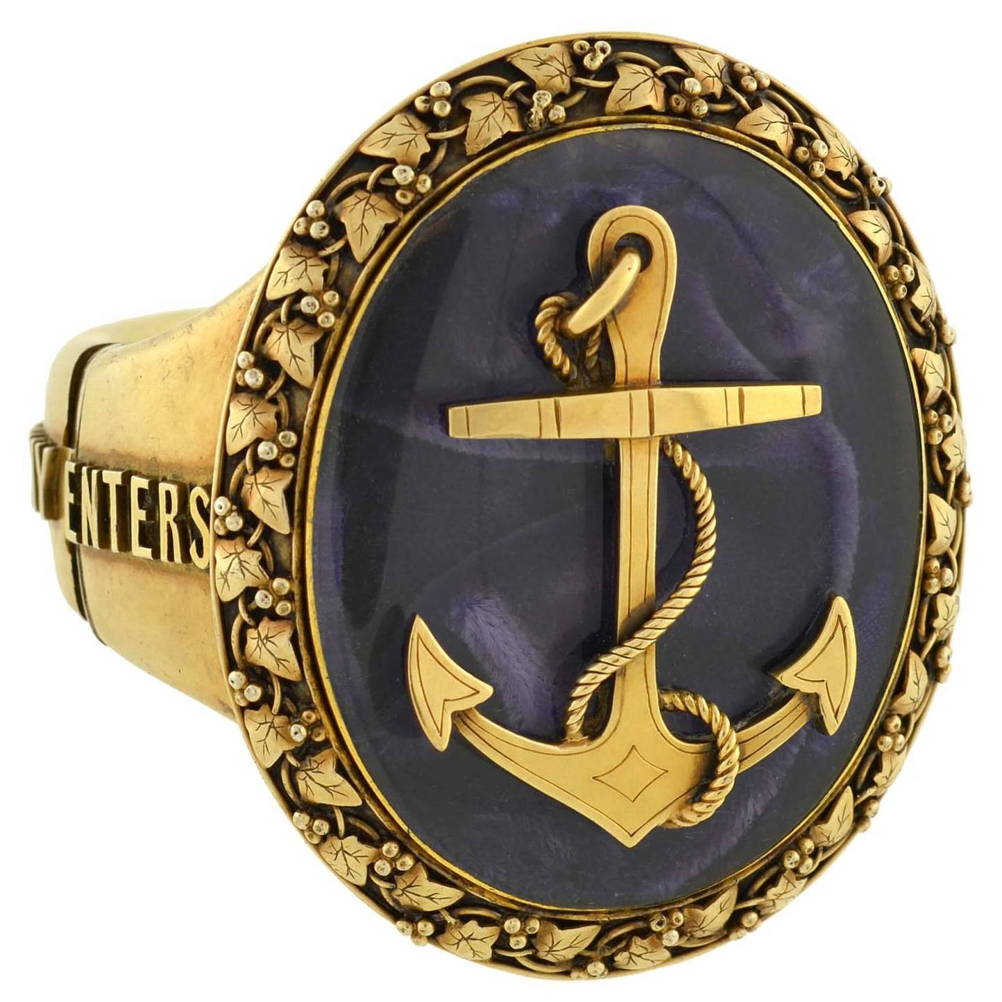 Rare Antique Mid-Victorian Anchor Bracelet For Sale