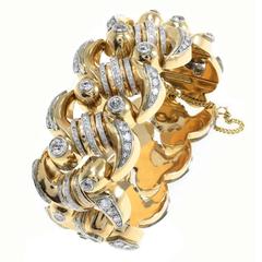 Luise Diamond Gold Retro Bracelet