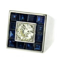 Sapphire Diamond Gold Ring