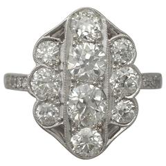 1940s 2.85 Carat Diamond Gold Cocktail Ring 9