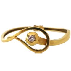 Gold and Diamond Nailhead Bracelet, circa 1970 11