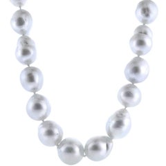T. Foster & Co. South Sea Pearl Necklace with Diamond Accented Clasp