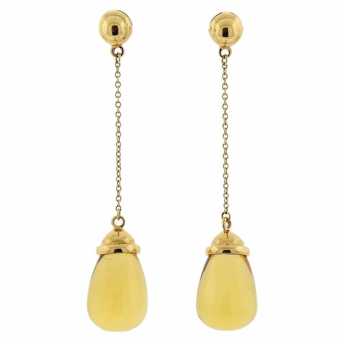 Tiffany & Co. Paloma Picasso 20 Carat Citrine gold Drop Earrings