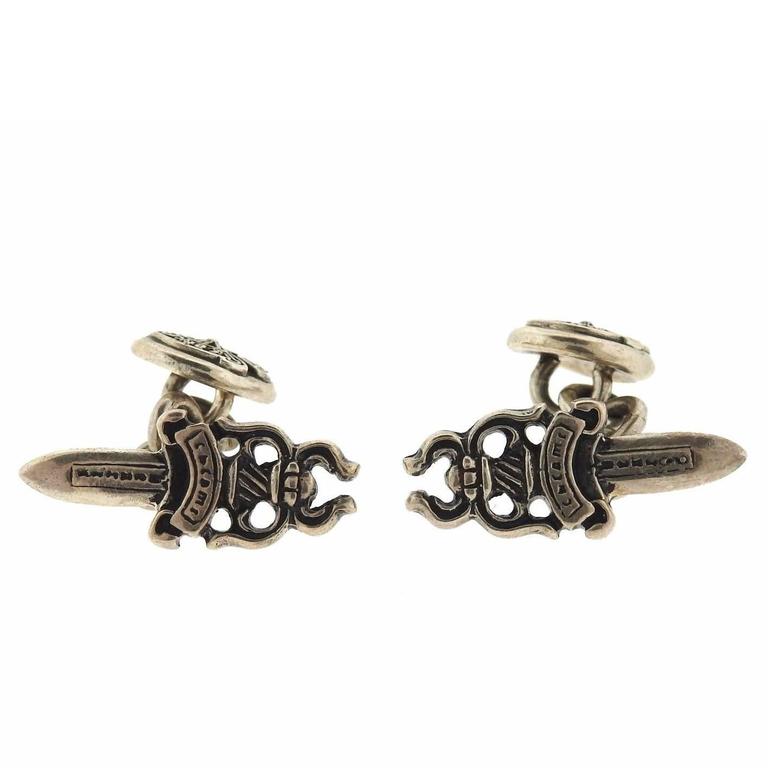 CHROME HEARTS(クロムハーツ)DAGGER CUFFLINKSカフス CHROME HEARTS クロムハーツ DAGGER CUFFLINKS ダガー ロゴ