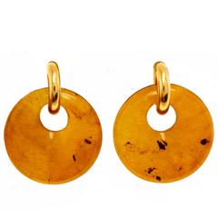 Luise Amber Gold Hoop Earrings