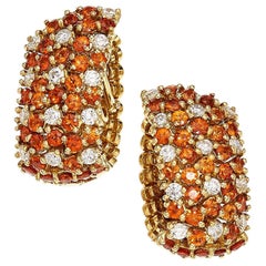 Valente Citrine Diamond Gold Earrings