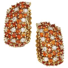 Valente Diamond Citrine Gold Earrings 10