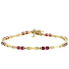 Oval Ruby, Diamond, & Gold Bracelet 11