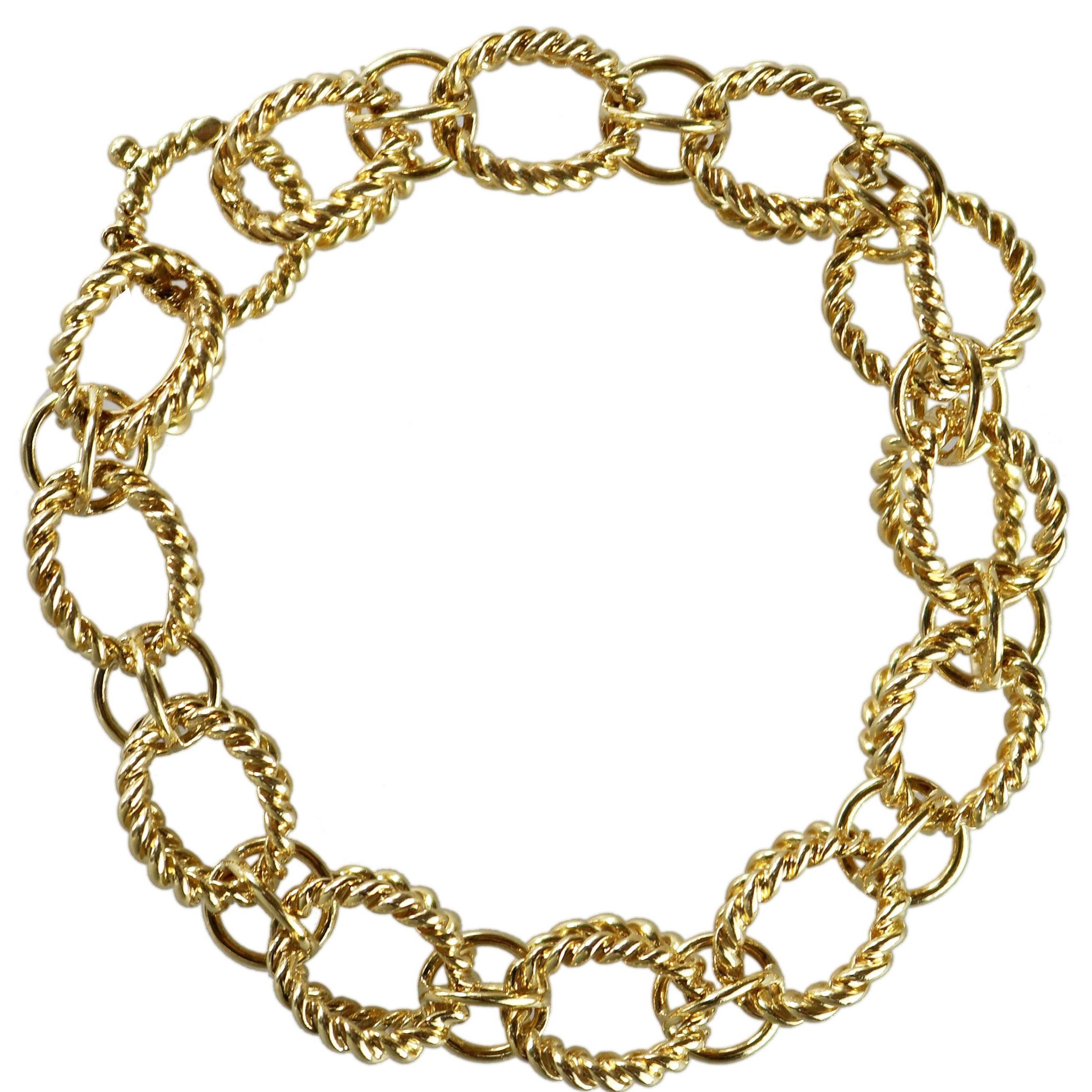 Tiffany & Co. Schlumberger Gold Circle Rope Bracelet 