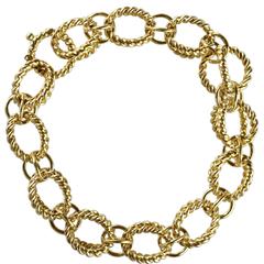 Tiffany & Co. Schlumberger Gold Circle Rope Bracelet