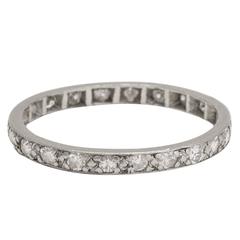 Art Deco Diamond Platinum Eternity Ring 5