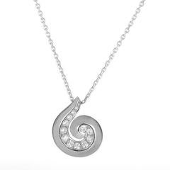 Van Cleef & Arpels Breeze Diamond Gold Pendant Necklace 6