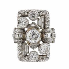 Art Deco Diamond Platinum Ring