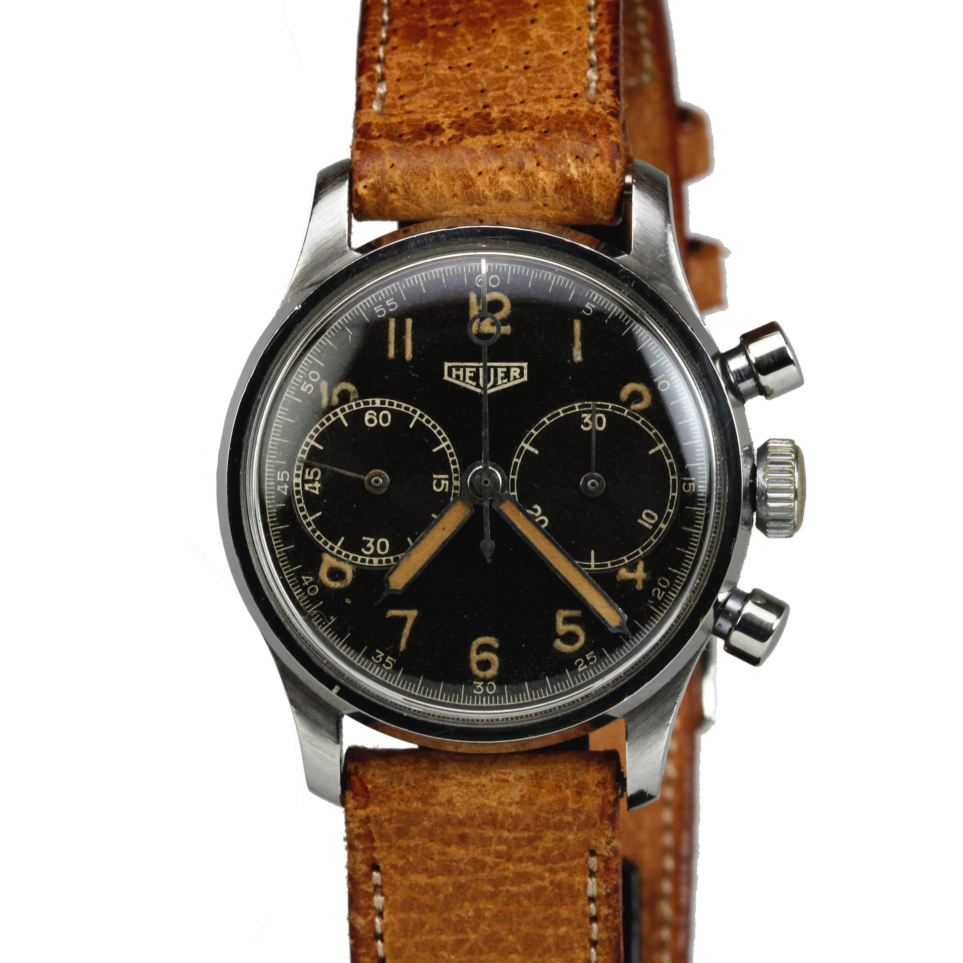 Heuer Stainless Steel Mini Chronograph Wristwatch