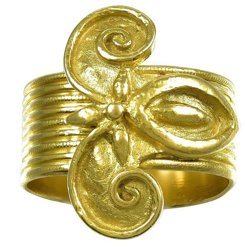  Ilias Lalaounis 22K Gold Butterfly Ring
