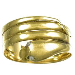 Antique Victorian Gold Snake Ring 7
