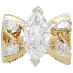 1.93 Carat Marquise Cut Diamond Ring