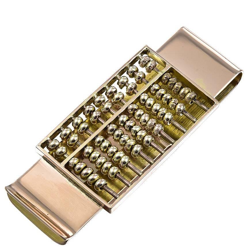 Rose and Yellow Gold Abacus Money Clip