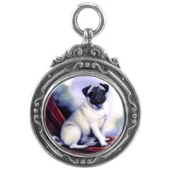 Enamel Sterling Pug Pendant