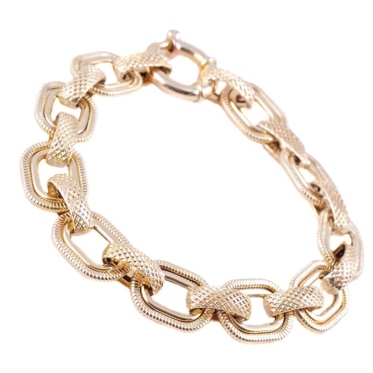 Italian Yellow Gold Bracelet at 1stDibs