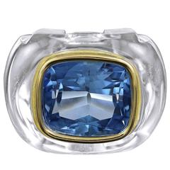SEAMAN SCHEPPS Crystal Topaz Gold Ring 4