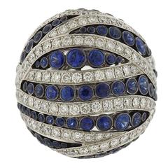 Asprey Diamond Sapphire Large Ring 5