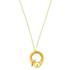 Mikimoto Gold Golden Pearl Pendant Necklace