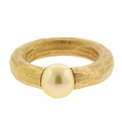 Used Mikimoto  Pearl Gold Ring