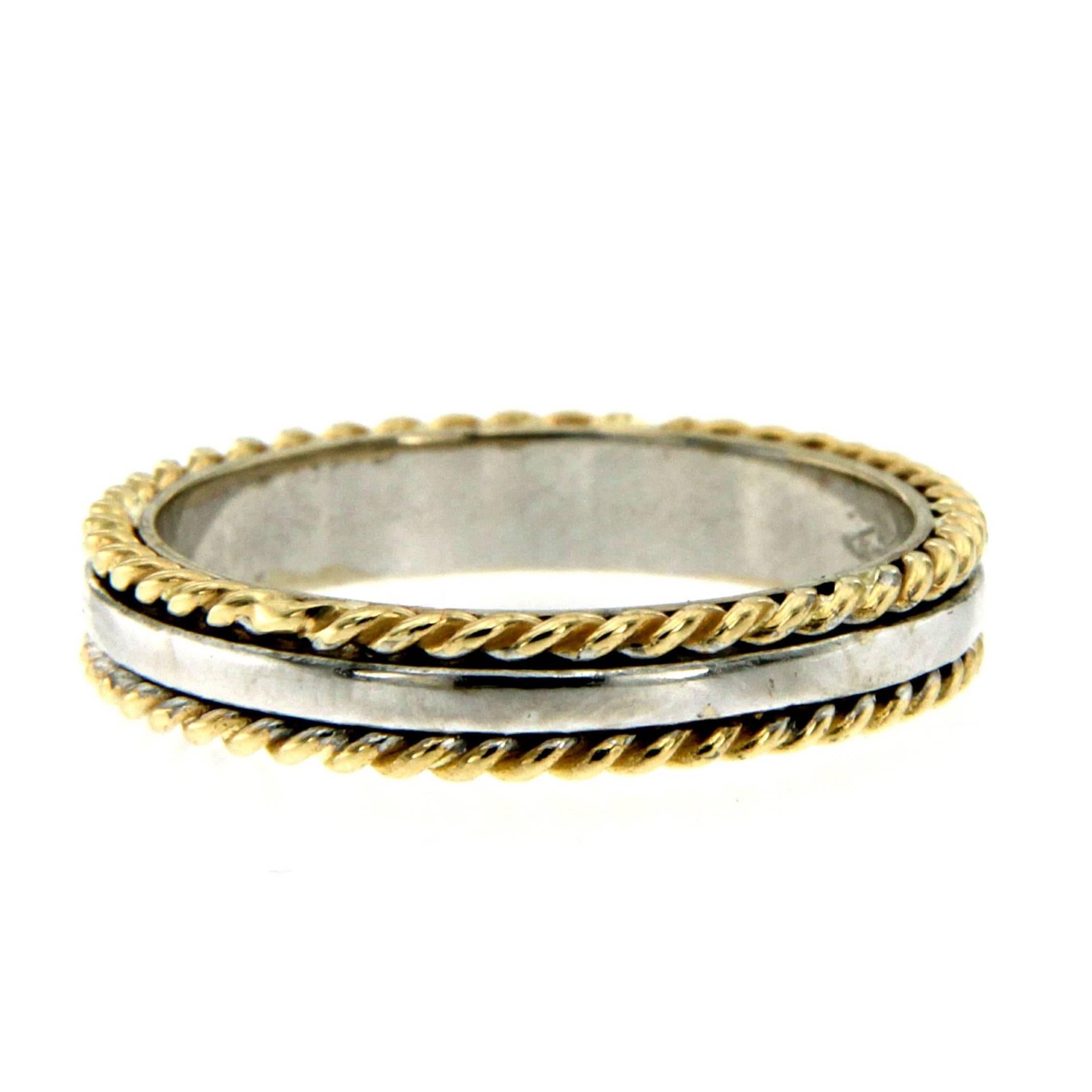 Rope Design Gold Band Ring