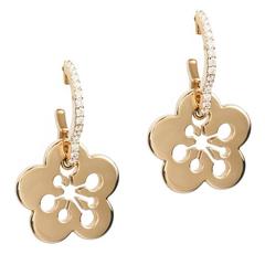 Signature Boodles Blossom Earrings with Diamonds in Rose Gold