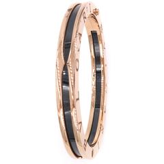 Rose Gold Black Ceramic Bangle Bracelet