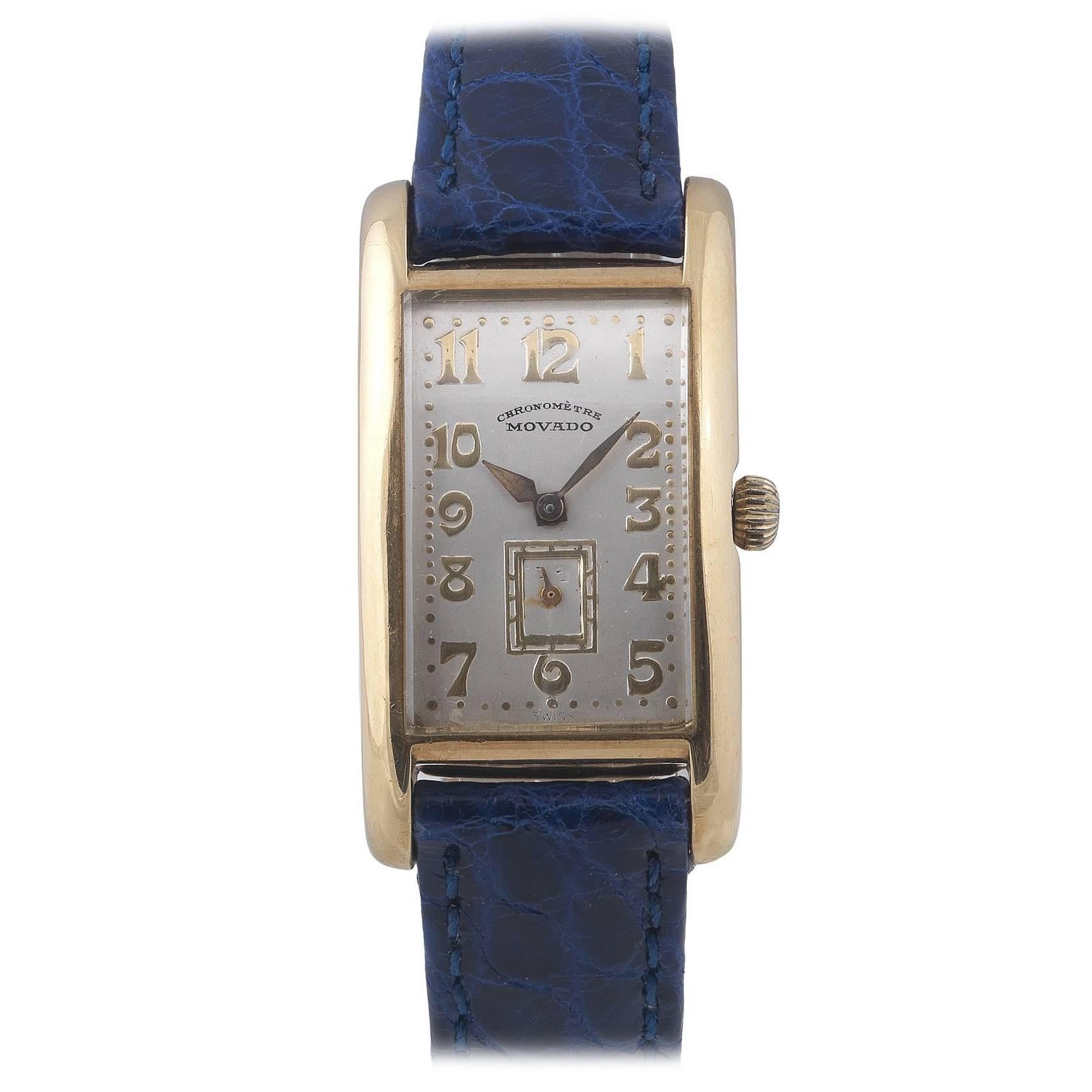 Movado Yellow Gold Chronometre manual wind Wristwatch