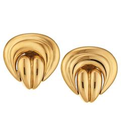 Retro Hemmerle Munich Gold Earrings