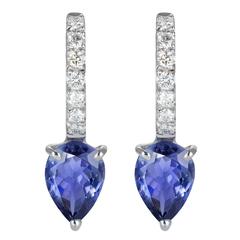 Dubini Theodora Iolite And Diamonds White Gold Earrings 1
