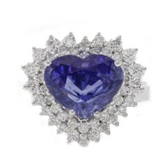 Diamonds  Blue Sapphire Fashion Gold Ring