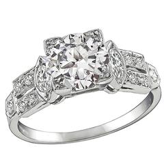 Antique GIA 1.28 Carat Diamond Engagement Ring 2