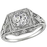 GIA 0.81 Carat Diamond Black Starr & Frost Engagement Ring