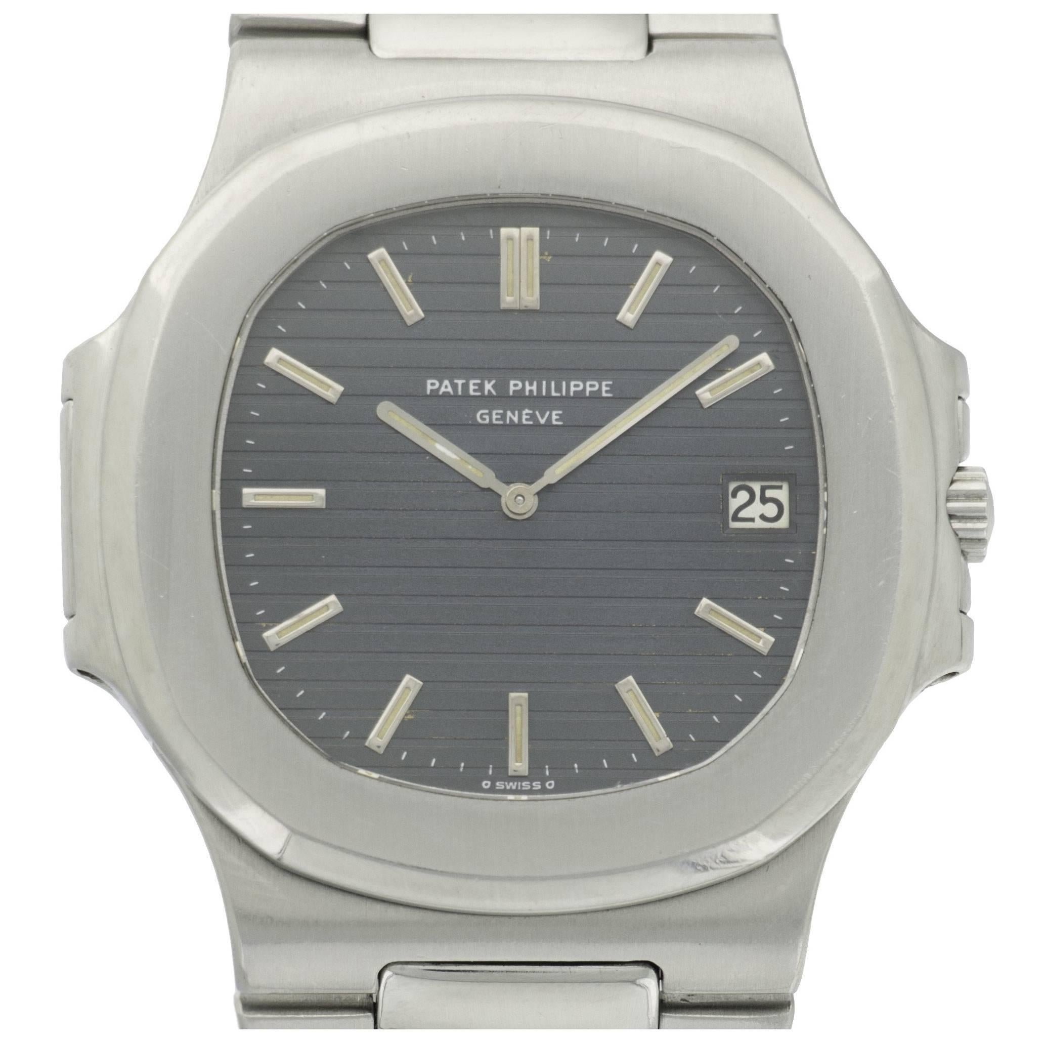 Patek Philippe Stainless Steel Nautilus Wristwatch Ref. 3700