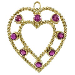 Tiffany 
Co. Gold and Ruby Pendant/Pin