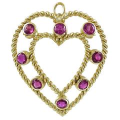 Tiffany & Co. Gold and Ruby Pendant/Pin 6