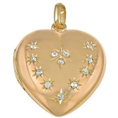 Gorgeous Antique Diamond Rose Gold Locket