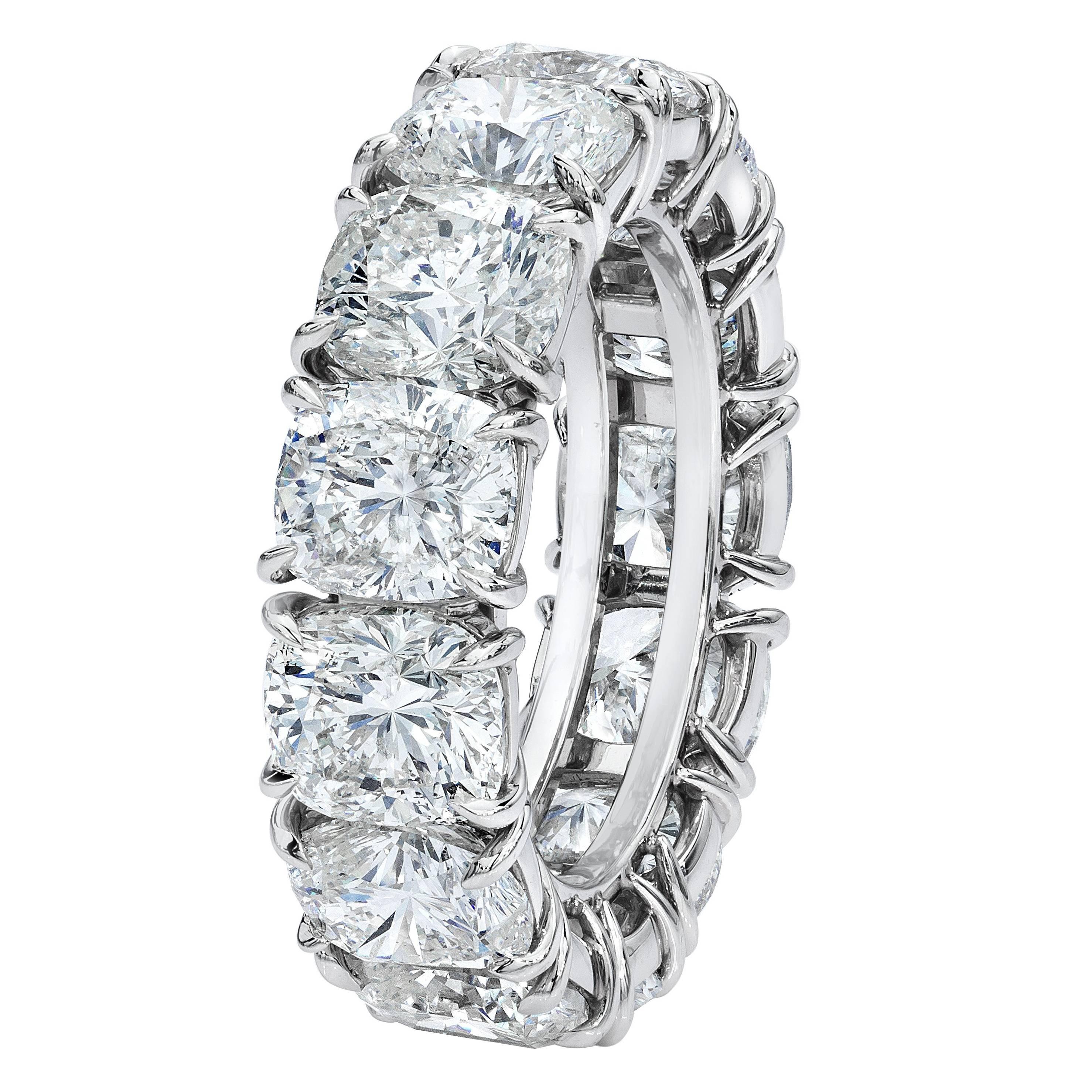 Large Cushion Cut Diamond Wedding Band For Sale at 1stDibs big
