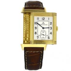 Used Jaeger LeCoultre Yellow Gold Reverso Manual Wind Wristwatch