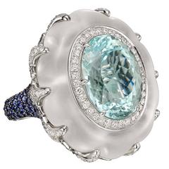 Robert Procop 15.03 Carat Paraiba Tourmaline Cocktail Ring 2
